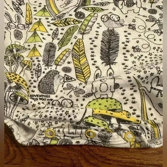 The Bonnie Mob Wilderness Frill Sleeve Romper-Green - Picture 6 of 8